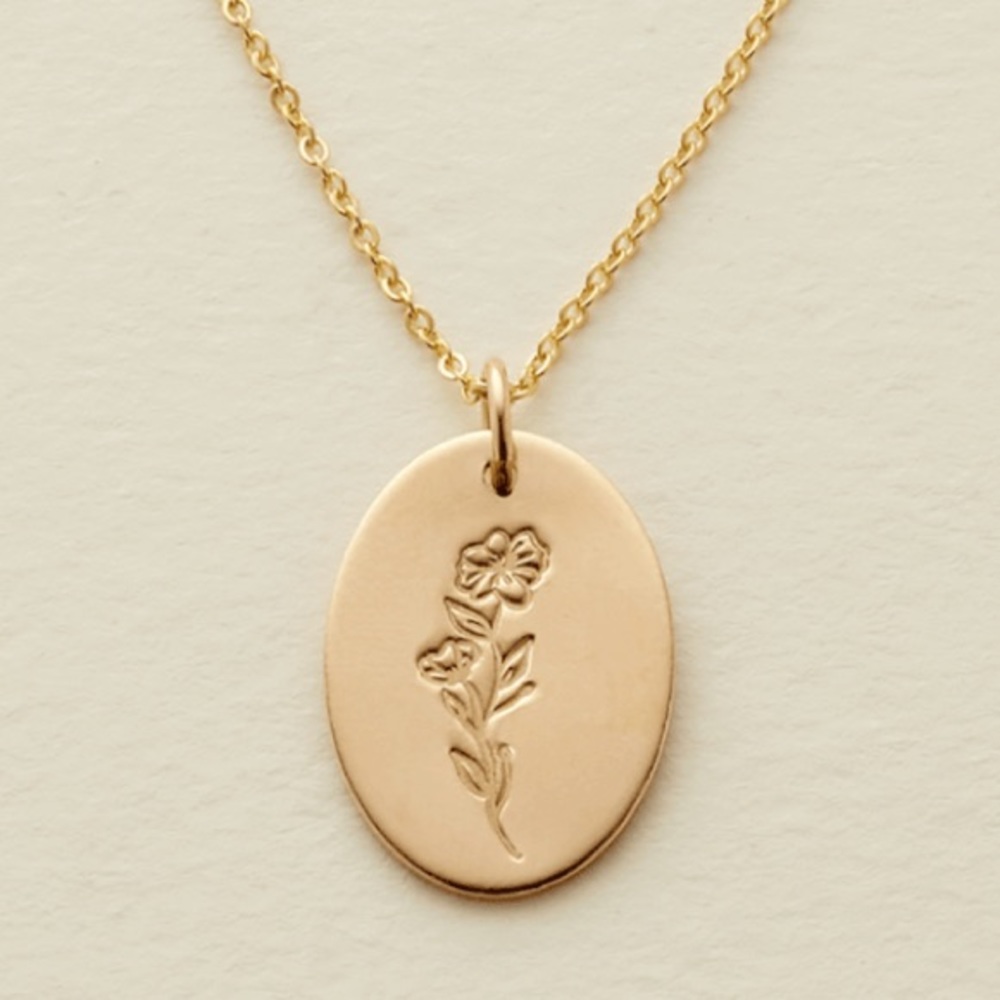 Dainty Floral Family Bohemian Charm Gift Necklace - Picture 9 of 16